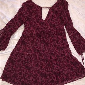 American Eagle Outfitters Red Boho Dress